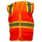 Magid Two-Tone Hi-Vis Surveyors Vest S, M Class 2 , Zipper 6 Pockets SVSUR6-O-SM - alternate 1